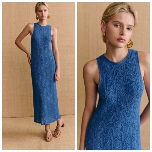 Sezane Dresses & Skirts - $215 Sezane WILMA Tank DRESS  Twilight Blue - Sz L